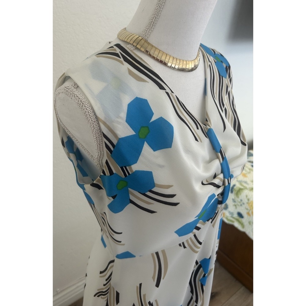 Womens Vintage 1970s Sleeveless Maxi Dress - Picture 4 of 8